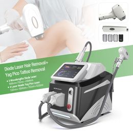 Laser Beauty Machine Tattoo Removal Skin Whitening 808 Diode Laser Hair Removal Depilation Q-Switch ND YAG Laser Technology Black Face Doll CE Approve