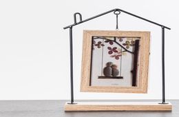 Creative Iron Art Picture Frames House Shaped Po Frames Home Art Decor Table Decoration Wedding Po Frame Size 6 Inch5220472