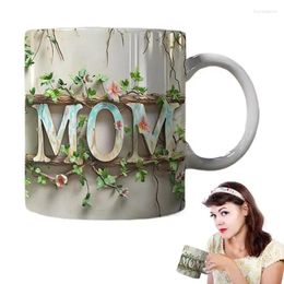 Mugs Ceramic Coffee Mug Mom With Letter And Printing Mothers Day Cup 3D Double Side Printed For