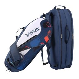 Bags YWYAT Original Badminton Bag for 3 Rackets Men Women Sports Backpacks Tennis Bag Large Capacity Thick Badminton Racket Bag