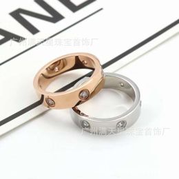 screw carter rings nail LOVE Ring Female Full Star Couple Wide Narrow Screw Rose Gold Proposal Diamond Male Z1RW