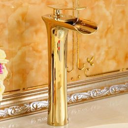 Bathroom Sink Faucets Household European American Style Basin Faucet And Cold Wash Marble Golden Under The Counter