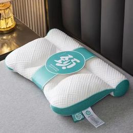 40X60cm Antitraction Cervical Spine Pillow Down Fiber Filled Sleeping Korea Style Orthopedic Soft Protection Cushion Bedding 240304