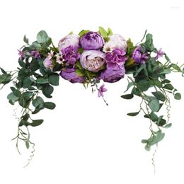 Decorative Flowers ABSF Peony Artificial Wedding Garland Arch Arrange Door Lintel Wreath Wall Ornaments Supplies