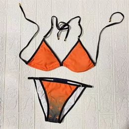 Designers Classic Letter Print Two-piece Set Swimsuits Sexy Womens Fashion Push Up Strap Bikini