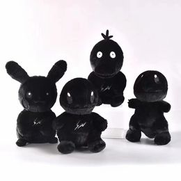 Wholesale of cute black lightning plush toys for children's game partners, company activity gift room decoration