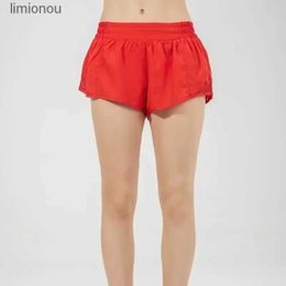 Women's Shorts Hotty Hot Low-rise Shorts 2.5* Lining Yoga Shorts Women Workout Running Sports Shorts Side Zipper Pocket Breathable ShortC243128