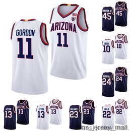 Arizona Wildcats Jerseys NCAA College Basketball Jersey McConnell Azuolas Tubelis Aaron Gordon Deandre Ayton Andre Iguodala Dylan Anderson custom 11 Oumar Ballo