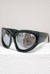 Womens Sports Swift Oval Sunglasses BB0157S black frame mirror lens UV400 Protection6439616