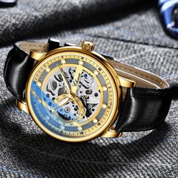 Wristwatches CHENXI Men's Watches Fashion Luminous Dial Automatic Mechanical Men Skeleton Male Clock Relogio Masculino