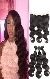 new Brazilian Human Hair Weaves Body Wave Bundles With Frontal Human Hair 3 Bundles With 13x4 Lace Frontal Brazilian Hair85447904287668