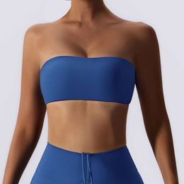 Lu Align Align Lu Lemon Women Bras Strapless Padded Top Stretchy Fiess Yoga Tops Bra Sportwear Exercise Clothes Sports Underwear s 2024