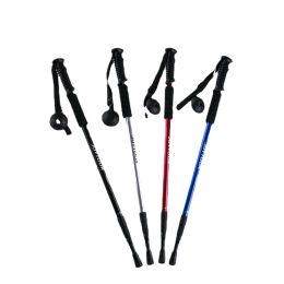 Sticks Outdoor Aluminium Alloy Trekking Stick Hiking Crutches Cane Elderly Crutches 3 Telescopic 65135cm Baton Defence Alpenstock Pole