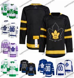 #34 Auston Matthews hockey jersey #16 Mitchell Marner toronto maple leaf Nylander Ryan Reaves Morgan Rielly Max Domi Tyler Bertuzzi John jerseys stiched