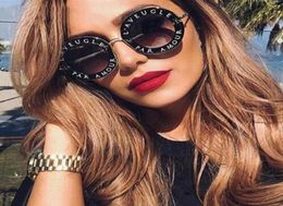 Sunglasses Retro Round Women Designer Bee Frame Circle Sun Glasses Fashion Female Eyewear De SolSunglassesSunglasses8068184