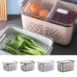 Storage Bottles Transparent Fridge Organiser Food Containers Fresh Vegetable Fruit Baskets Refrigerator Box Bins Home Kitchen