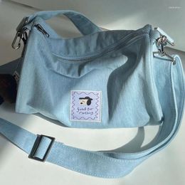 Shoulder Bags Xiuya Fashion Cute Women Bag Blue Dog Letter Prints Canvas Crossbody Summer Casual Youthful Designer Handbag