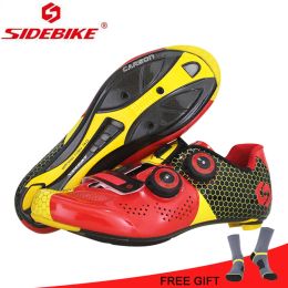 Boots Sidebike Carbon Road Cycling Shoes Men Women Ultralight Profession Riding Bike Shoes Sapatilha Ciclismo Sport Lock Bicycle Shoes