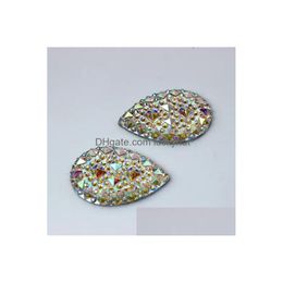 Rhinestones 50Pcs 2030Mm Ab Colour Drop Pear Shape Resin Flatback Crystal Stones Decoration Zz5202811045 Delivery Jewellery Loose Beads Dh6Uo