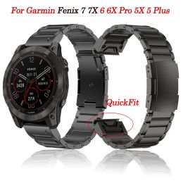 Watches Titanium Alloy For Descent Mk1/Mk2i Wristband 22 26MM QuickFit Watch Strap For Garmin Fenix 7X 7 6X 6 Pro 5X 5 Plus 3HR Bracelet