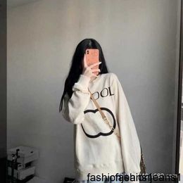 Verified version of G family autumnwinter letter printed round neck hoodie from Gu family, correct version, loose fitting, unisex long sleeved {category}