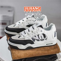 HBP Non-Brand Custom Shoes make your own sneaker manufacture Mens White Sneakers Skateboarding Walking Style shoes men supplier