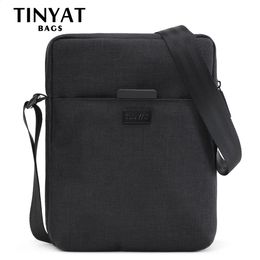 TINYAT Business Shoulder Bag For Men Work Canvas Husband Crossbody Bags Sling Waterproof Man 79 Ipad 240311