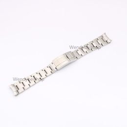 20 21mm 316L Stainless Steel Two Tone Gold Silver Solid Curved End Link Deployment Clasp Wrist Watch Band Strap Bracelet2553