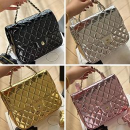 Mini Backpacks with Flap and Coin Wallet Fashion Designer Lady Bags Mirror Metallic Calfskin Convertible Chain-Link and Leather Shoulder Strap Sizes23*16cm