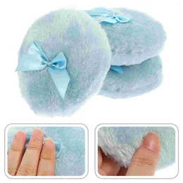 Makeup Sponges 3 Pcs Baby Powder Puff Dry Bow-knot Body Tie Comfortable After-bath Ribbon Plush Refreshing