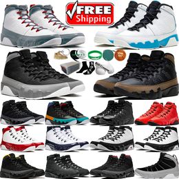 Men Basketball Shoes 9 9s Powder Blue Racer Chile Gym Fire Red Particle 3M Grey Olive Concord UNC Charcoal Anthracite Bred Mens Trainers Outdoor Sports Sneaker Tennis