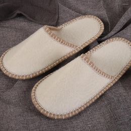 Slippers 6 Pairs Closed Toe With Non-Slip Sole Unisex Soft Felt Portable For Family Spa Home Party