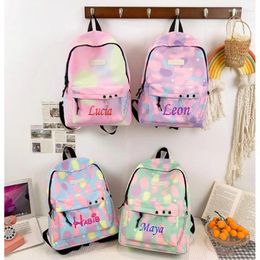 Backpack Coloured Nylon For Girls Waterproof Primary School Personalised Large Capacity