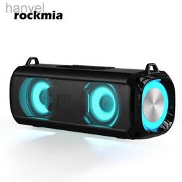 Portable Speakers Popular Rockmia RGB LED Lights Speaker EBS-045 BT 5.0 Portable Wireless Bluetooth Music Player Micrphone Built TF Card Support 24318