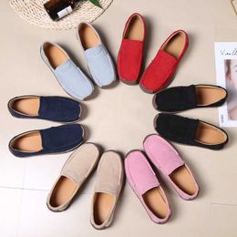HBP Non-Brand New ladies Vintage Women Flats Suede casual Shoes Woman Candy Colour Boat Shoes Breathable Fashion Flat Shoes Tenis Moccasins