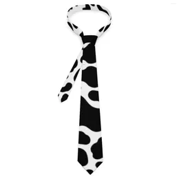 Bow Ties Cow Print Black White Tie Animal Business Neck Men Women Elegant Necktie Accessories High Quality Pattern Collar