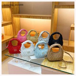 Cheap Wholesale Limited Clearance 50% Discount women bags Handbag Home Same Pleated Cloud Bag Fashion Rhombic Embroidery Dumpling Handbag One Shoulder