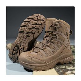 HBP Non-Brand Wholesale Hot Selling New Rubber Snow Outdoor Lace Up Hiking Boots MenS Shoe Footwear Field Training hiking outdoor shoes