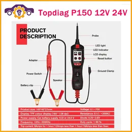 Topdiag P150 Car Electrical Circuit Tester Automotive Power Probe Injector Test 12V 24V Battery Auto Diagnostic Tool