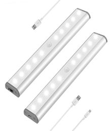 LED Under Cabinet Light PIR Motion Sensor Lamp 10 LEDs lighting for Wardrobe Cupboard Closet Kitchen night light5254626
