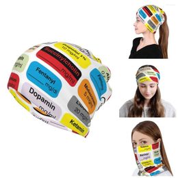 Berets Anaesthesia Medication Labels Bandana Neck Warmer Skullies Beanies Caps Wrap Face Scarf For Hiking Gaiter Headband