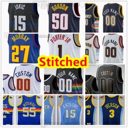 Stitched Men's Basketball 15 Nikola Jerseys Jokic Jamal 27 Murray Michael 1 Porter Jr. Aaron 50 Gordon Kentavious 5 Caldwell-Pope Reggie 7 Jackson Peyton 8 Watson 0 Braun