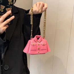 Drawstring Brand Designer PU Leather Snake Pattern Children's Shoulder Bag Casual Chain Crossbody Mini Cloth Handbag