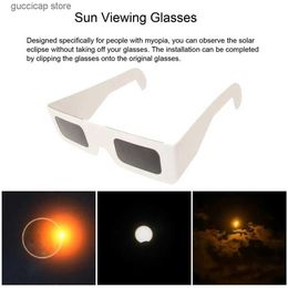 Sunglasses Paper Solar Glasses 10/20/50 Pcs Solar Eclipse Glasses Safety Viewing Block for Harmful Uv Lightweight Unisex Y240318