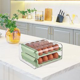Storage Bottles Egg Holder For Refrigerator Transparent Reusable Tray Fridge Drawer Organizer Cupboard Countertop