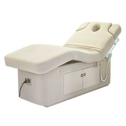 Best-selling luxury cream-colored 3/4 motor electric massage beauty salon bed chairs facial spa bed