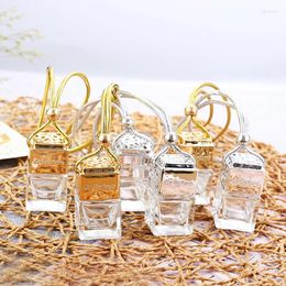 Storage Bottles Empty Glass Bottle Car Hanging Perfume Rearview Mirror Ornament Air Freshener For Essential Oils Diffuser Fragrance