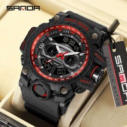 Sanda Hot Selling New Outdoor Sports 3153 Cool Waterproof Electronic Fashion Trend Watch