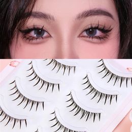 5 Pairs Little Devil Eyelashes Natural Lashes Fairy False Lolita Long Crossed Fake Eyelash Big Eyes 240318