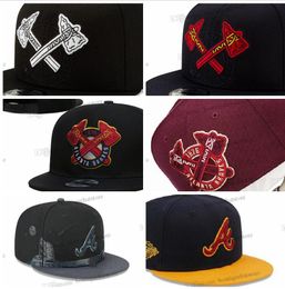 29 Colours Mens Baseball Snapback Hats All Teams Flowers Black Navy Blue Hip Hop Atlanta Sport Letter A Adjustable Caps Chapeau Stitch 2024 Au2-010